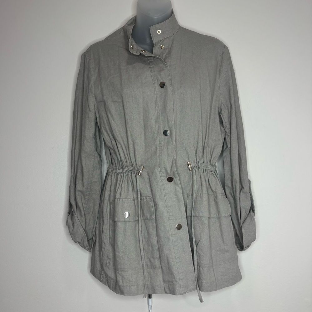 ZARA Limen blend lightweight jacket beige sand size XS BOHO